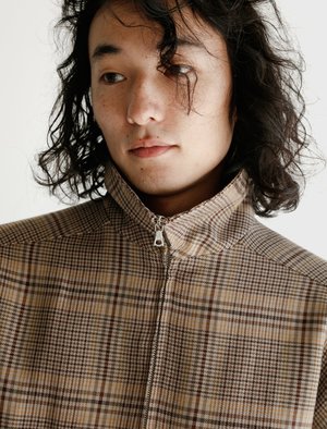 AURALEE－WOOL SERGE CHECK BLOUSON 4 Auralee Wool Serge Zip Blouson - Check | Garmentory