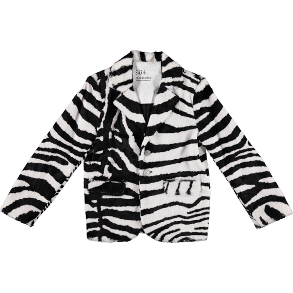 KIDS caroline bosmans faux zebra hairy blazer KIDS caroline bosmans faux zebra hairy blazer