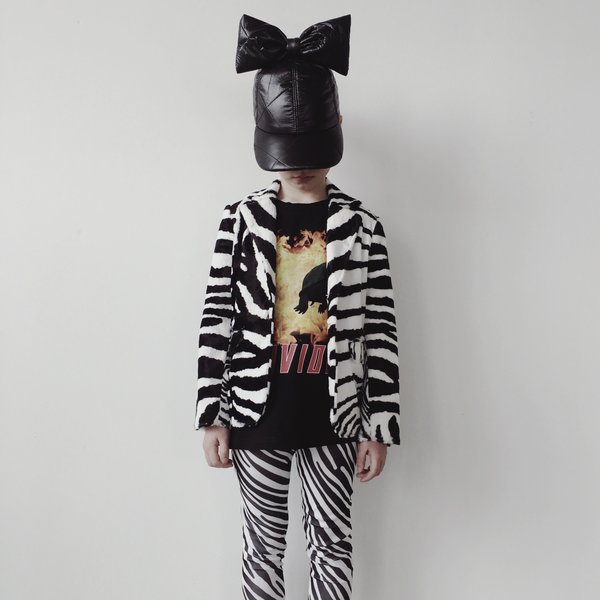 KIDS caroline bosmans faux zebra hairy blazer KIDS caroline bosmans faux zebra hairy blazer
