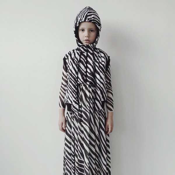 Kids Caroline Bosmans Snood - Zebra Print Kids Caroline Bosmans Snood - Zebra Print
