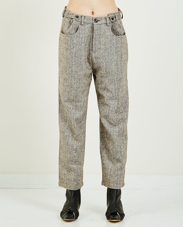 HIDDEN FOREST MARKET HERRINGBONE PANT - BROWN HIDDEN FOREST MARKET HERRINGBONE PANT - BROWN