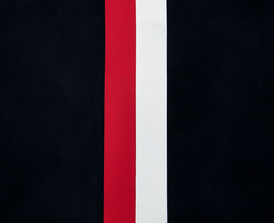 Clare Vivier Flat Clutch - Black Nubuck w/ Red + Cream Stripes Clare Vivier Flat Clutch - Black Nubuck w/ Red + Cream Stripes