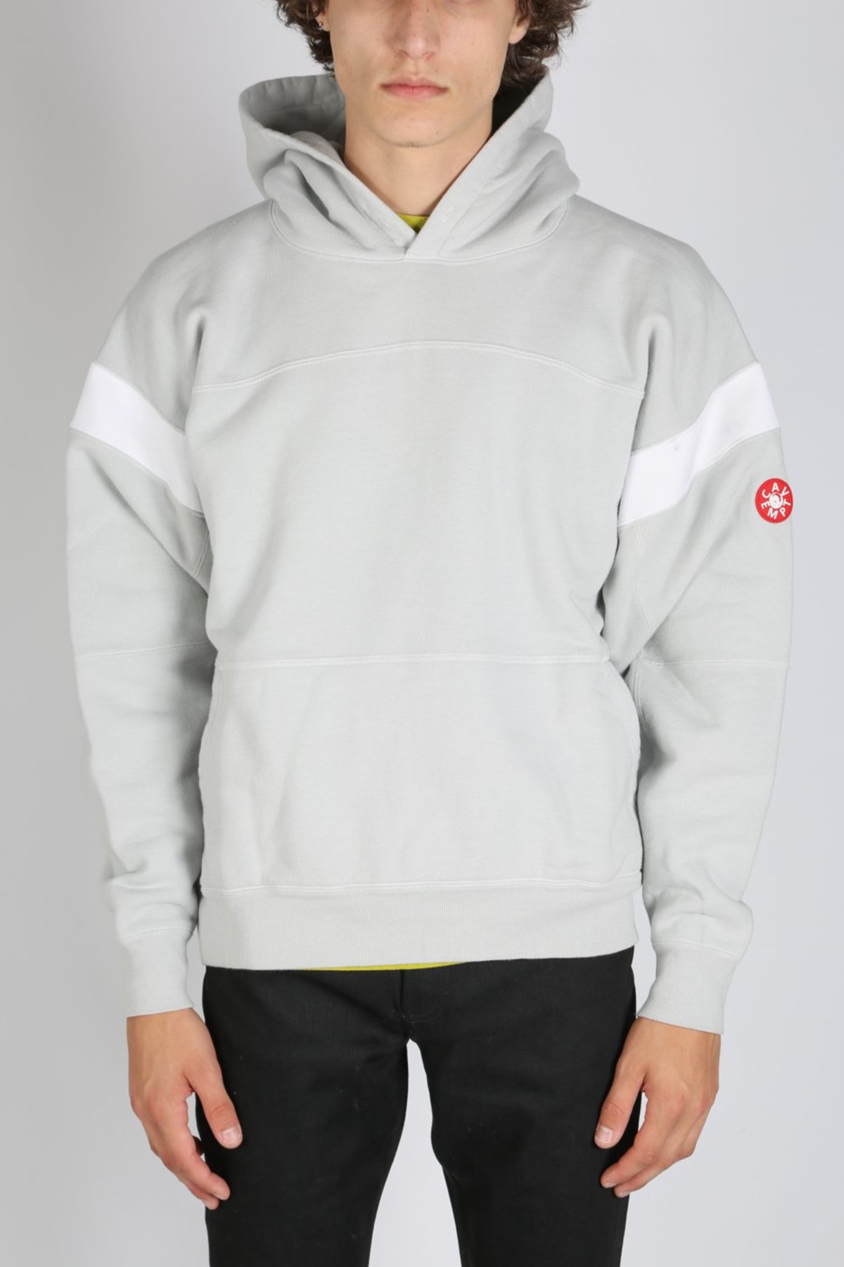 Cav Empt PANEL HEAVY HOODIE - gray | Garmentory