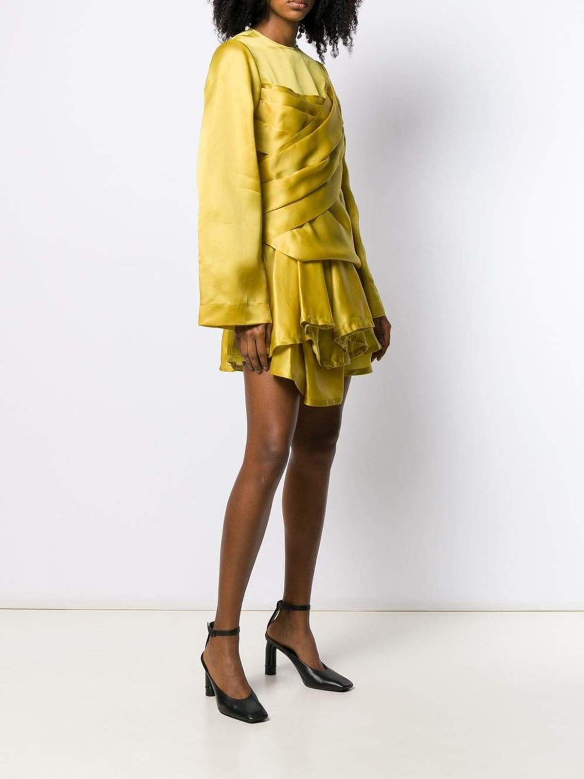 nina ricci silk dress Nina Ricci ruffled-bow Silk Maxi Dress | Black