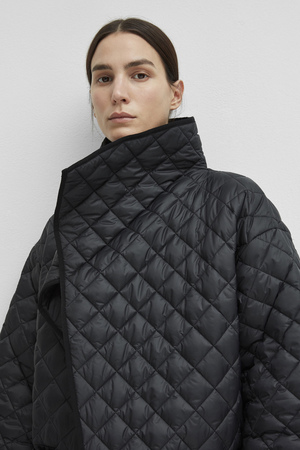 TOTÊME ANNECY PADDED LONG COAT - BLACK | Garmentory