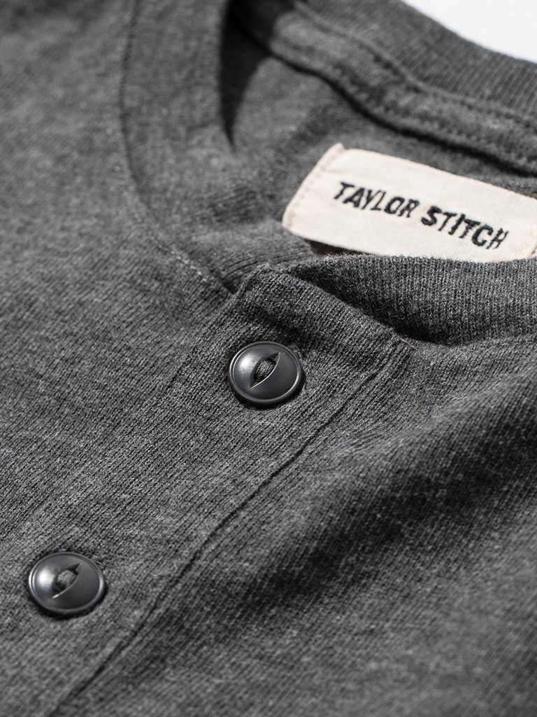Taylor Stitch Heavy Bag Henley Heather Grey Garmentory
