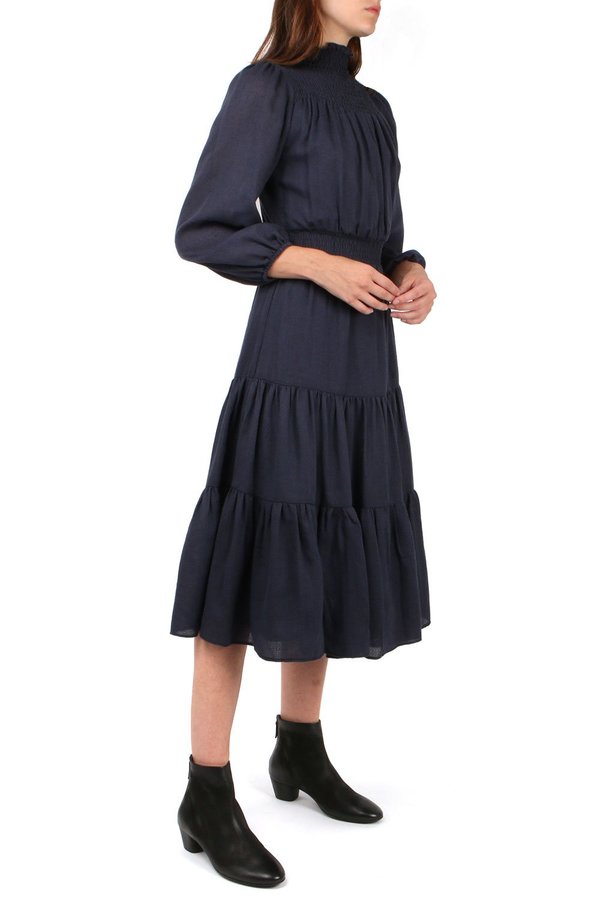 Warm Daisy Dress - Navy Warm Daisy Dress - Navy