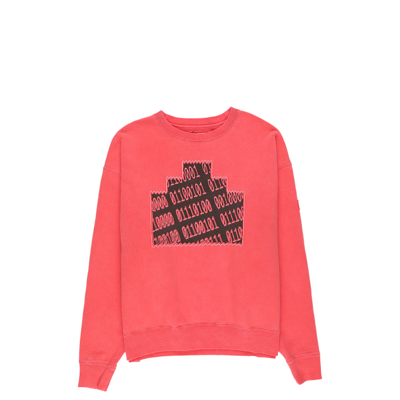 Cav Empt Overdye Numbers Ziggurat Crewneck Sweatshirt - Red