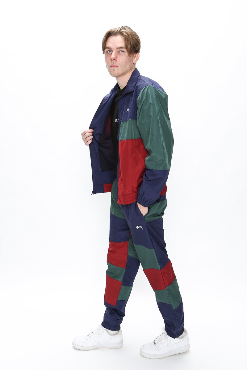 Stussy Panel Track Pant - Navy | Garmentory