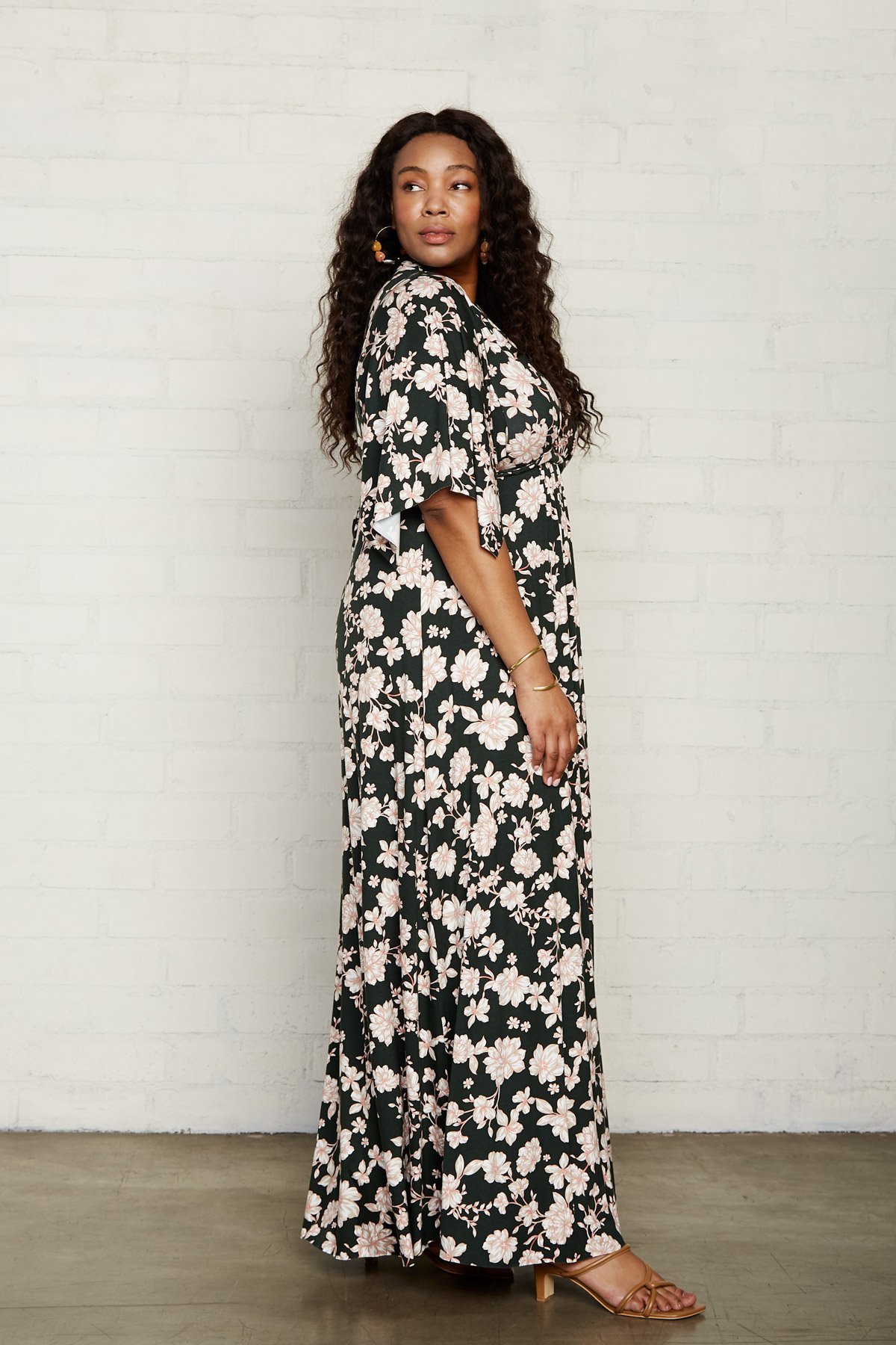 Rachel Pally White Label Long Caftan Dress - Evergreen Floral | Garmentory