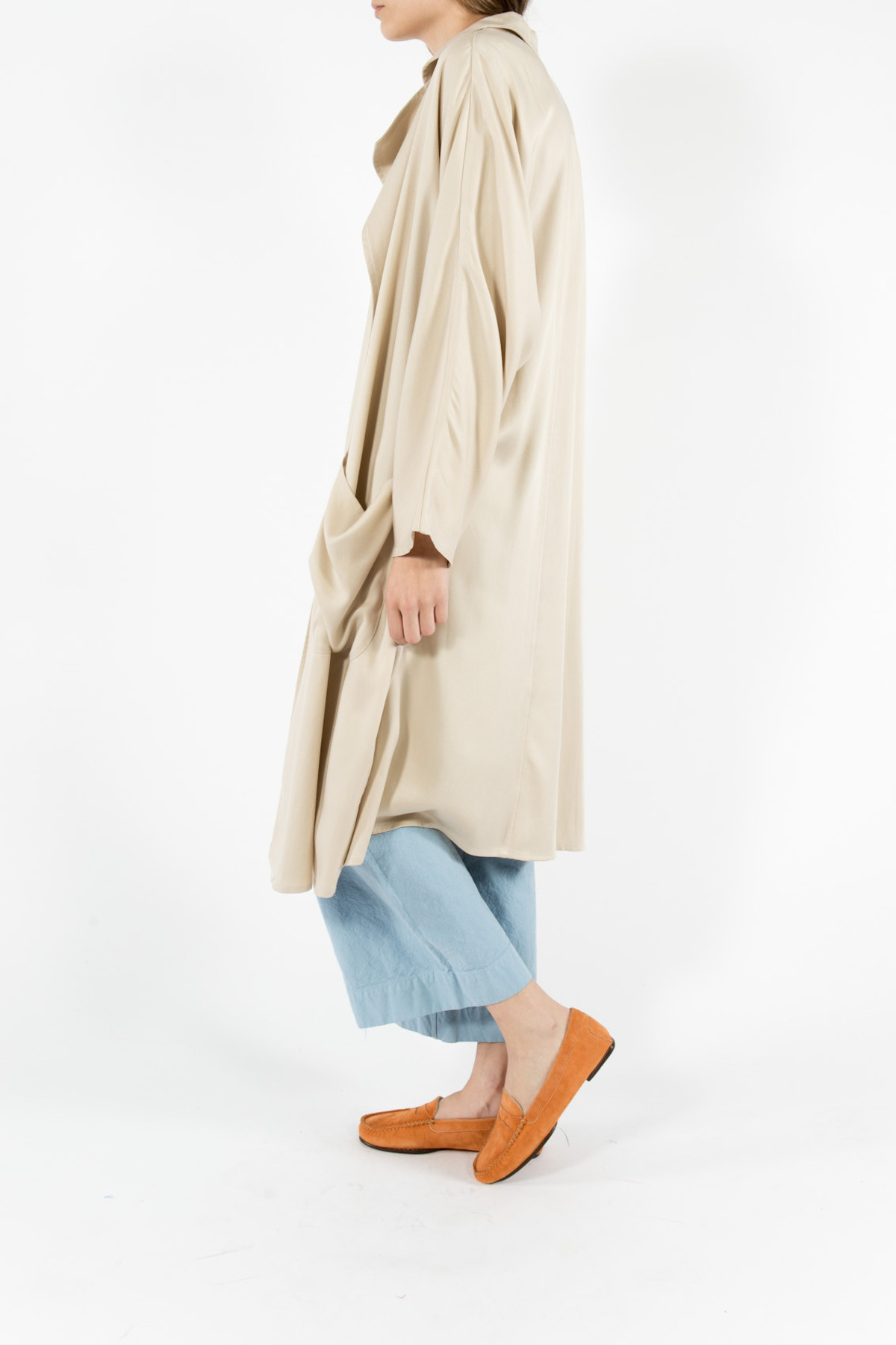 SHAINA MOTE sage coat ドレープコート Shaina Mote | Painter Coat in Natural - Second Quality