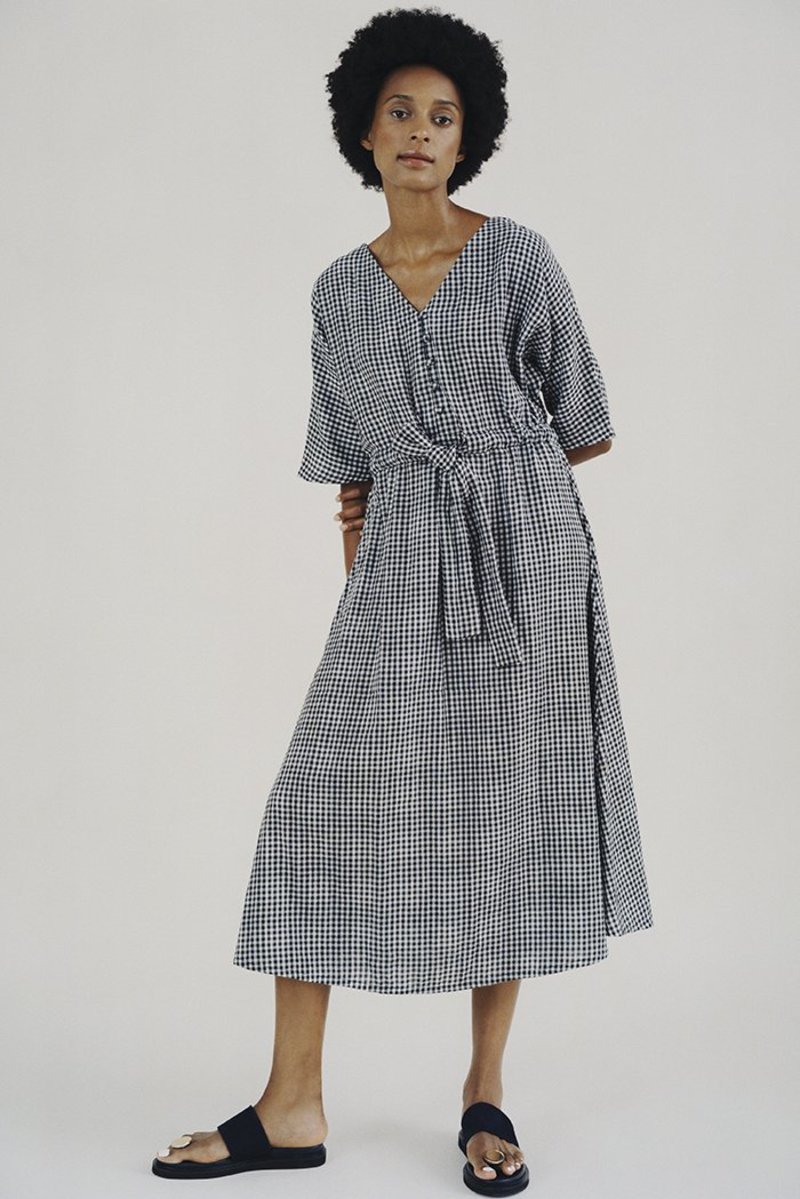 Wray Market Dress - Black Check | Garmentory