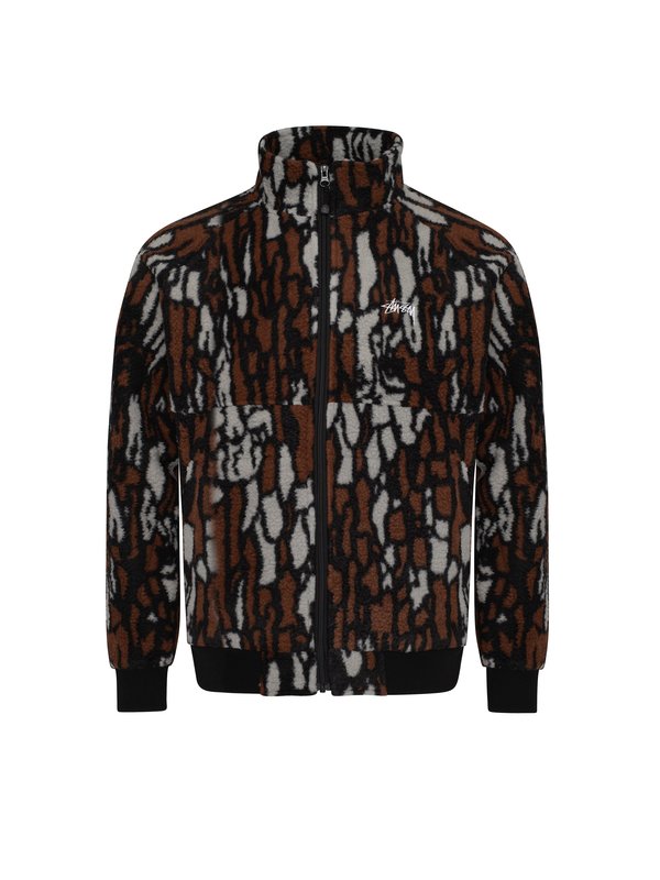 Stussy Tree Bark Fleece Jacket | Garmentory
