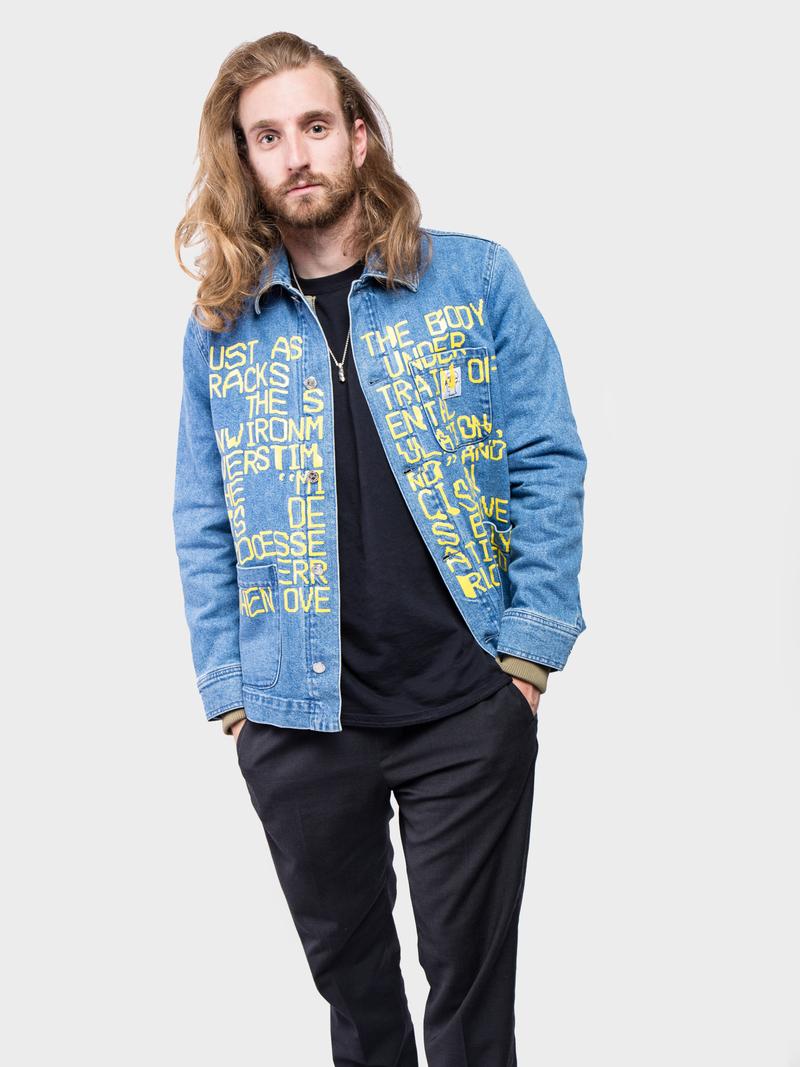 Veste Imhotep H x Brain Dead jacket Indigo Garmentory