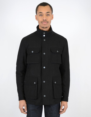 Ben Sherman Melton Field Jacket Jet Black | Garmentory