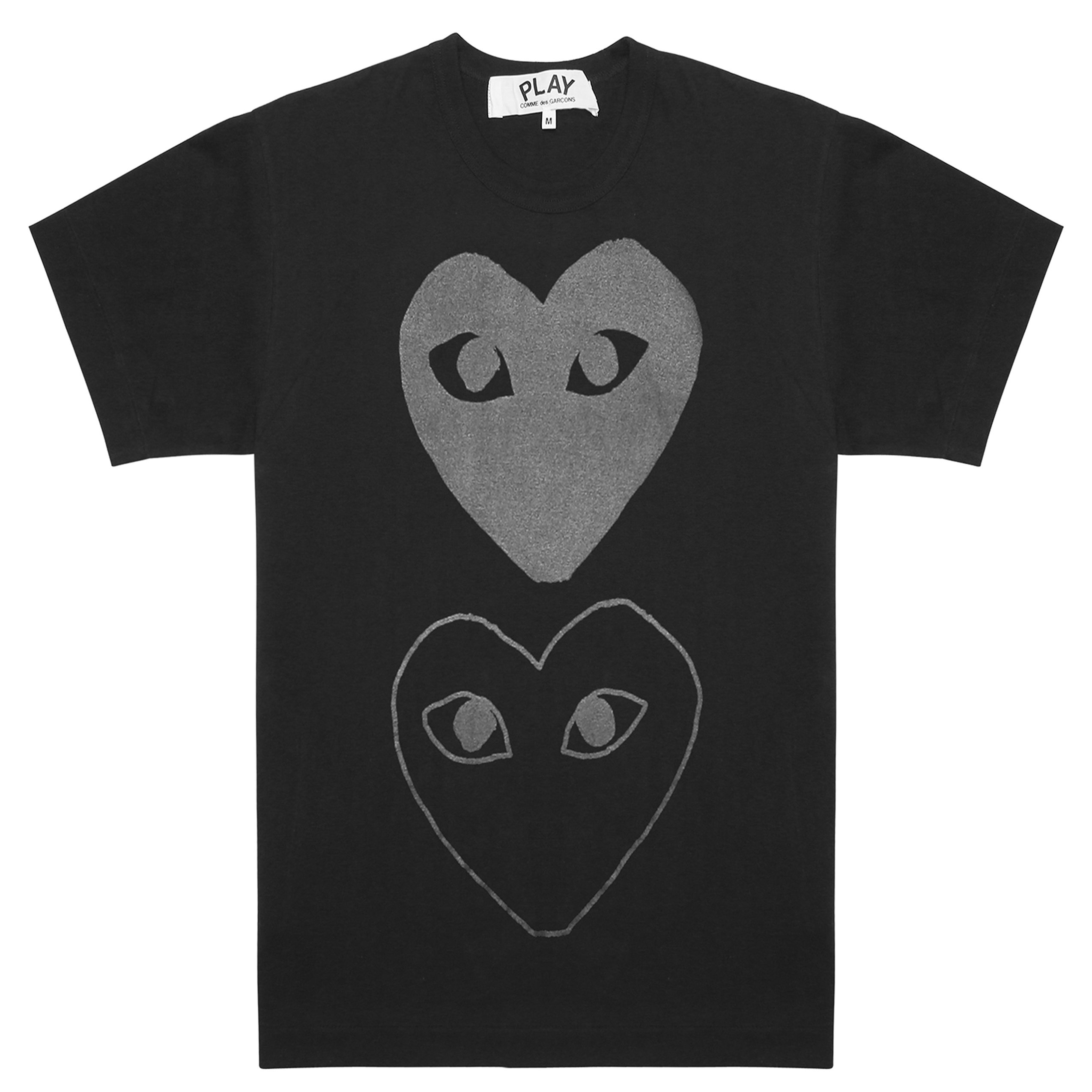 cdg double heart shirt