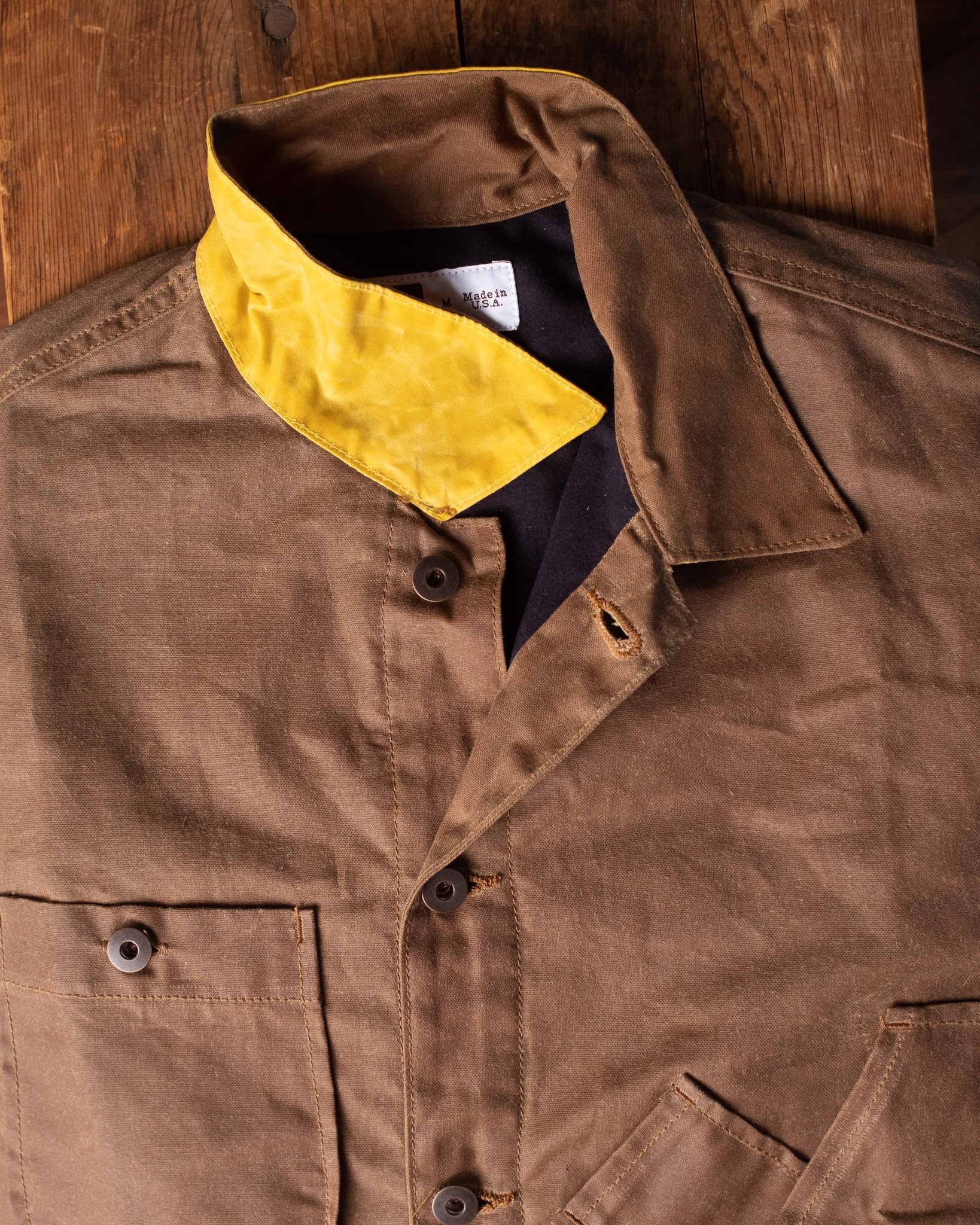 Tellason Waxed Canvas Coverall Jacket Brown Garmentory