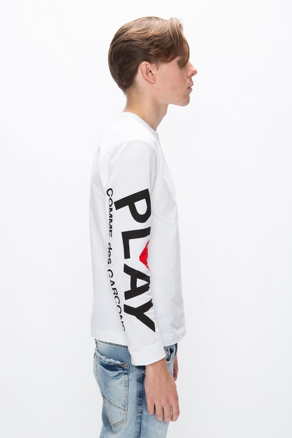 Comme des Garçons Play Logo Long Sleeve T Shirt | Garmentory