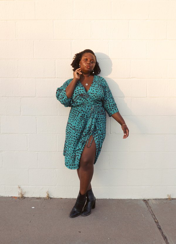 green giraffe print dress Green Animal Print High Neck Long Sleeve Midi Dress – AX Paris main image 0