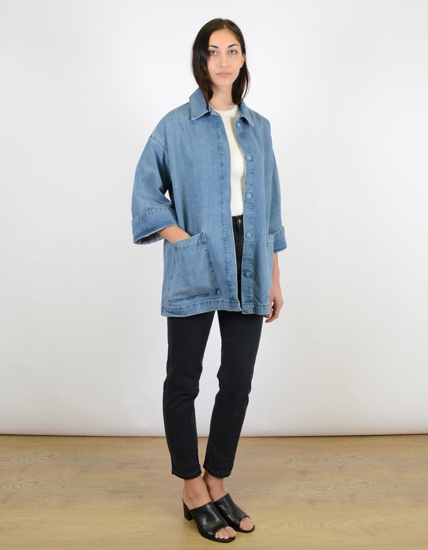 Ganni Wayne Denim Coat | Garmentory
