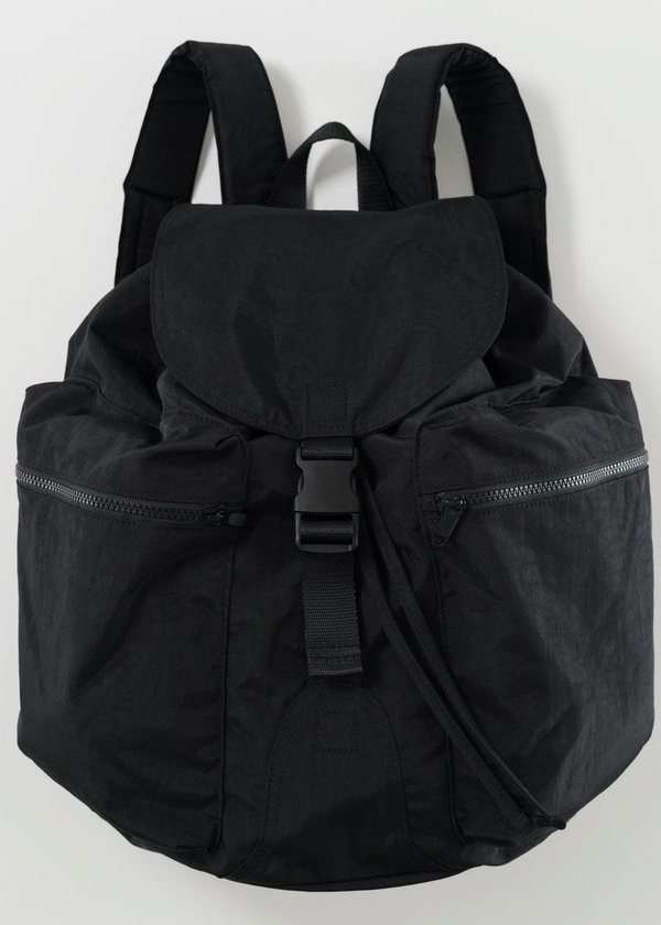 BAGGU Sport Backpack | Black Women’s Nylon Everyday Drawstring Discontinued BAGGU Small Sport Backpack, a Lightweight Backpack for  main image 3