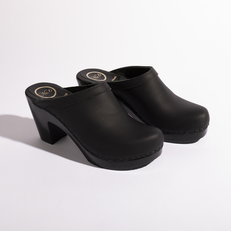 Old School Clog on High Heel black Garmentory