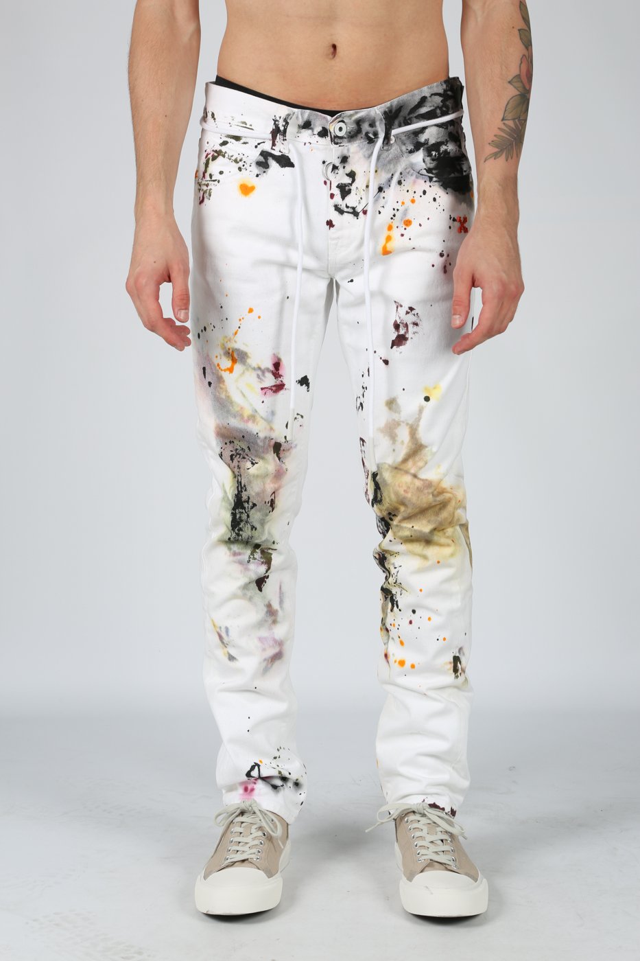 Off White Slim Jeans - Dirty White/Orange | Garmentory
