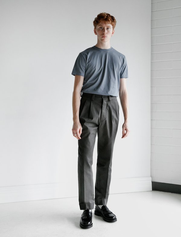 Margaret Howell Tapered Heavy Drill Trouser - Anthracite | Garmentory