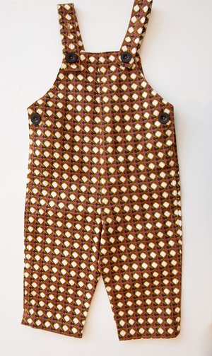 Kids Misha & Puff Lattice Canvas Overalls | Garmentory