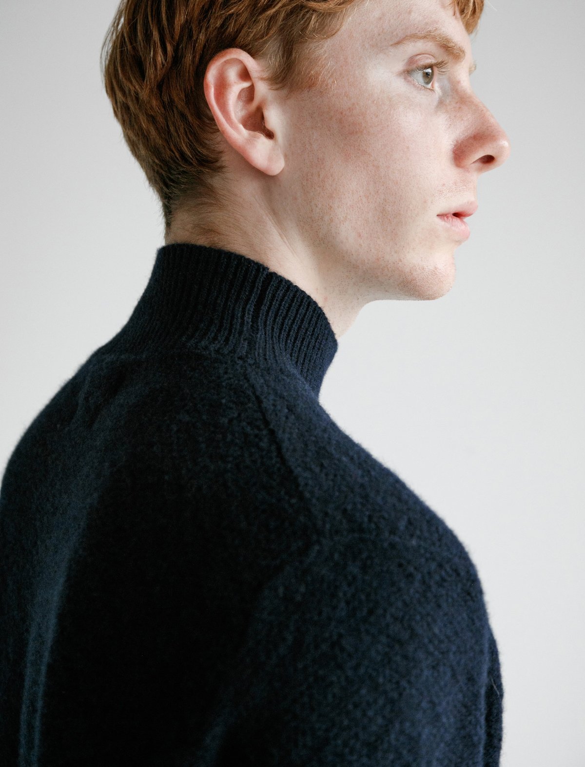 Casey Casey Hand Knit Wool Pullover - Navy | Garmentory