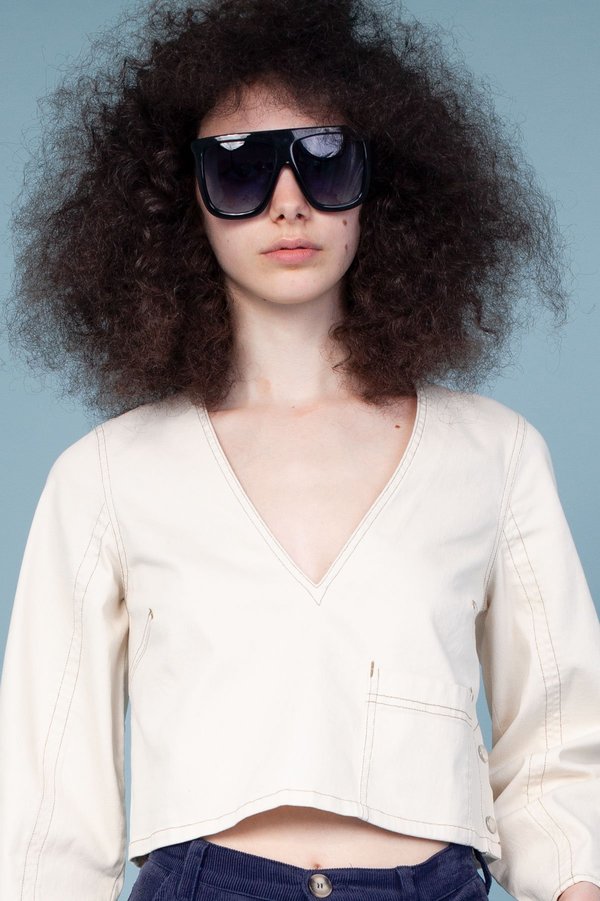 L.F.Markey Boo Sunglasses - Black | Garmentory display picture 1