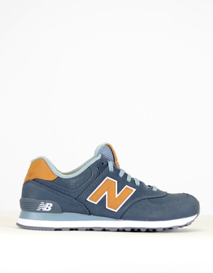 Balance 574 Sneaker Blue Gold | Garmentory