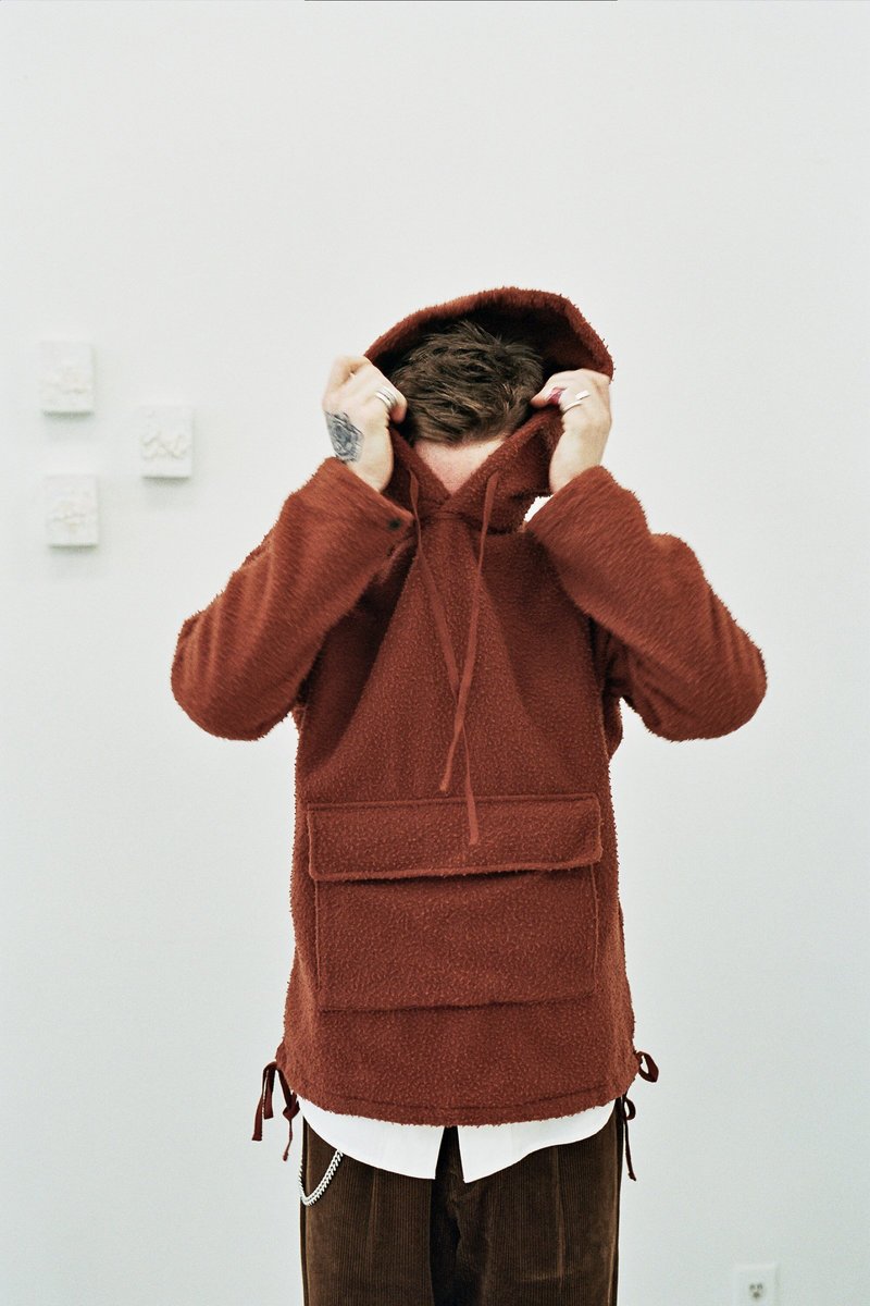 Evan Kinori Casentino Wool Anorak - Rust | Garmentory