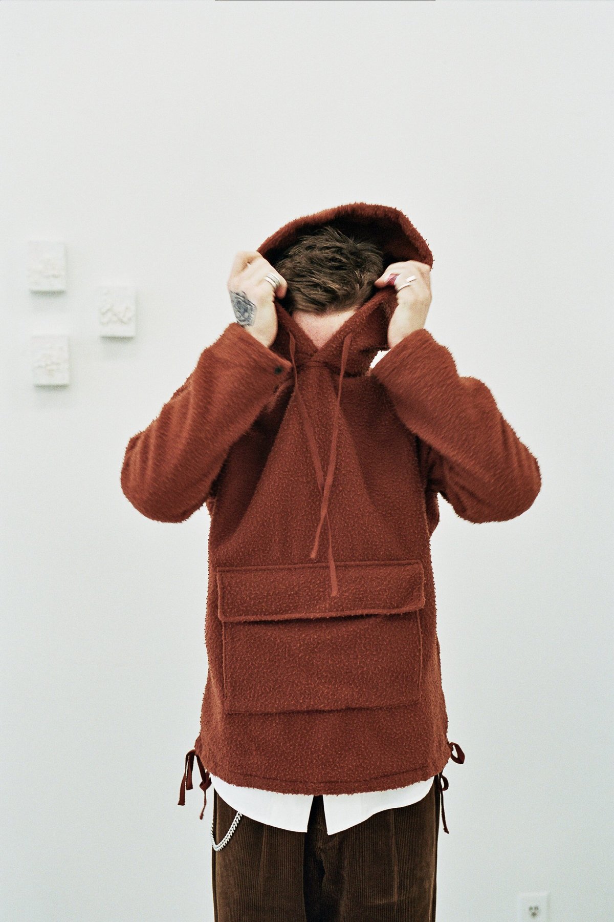 Evan Kinori Casentino Wool Anorak - Rust | Garmentory