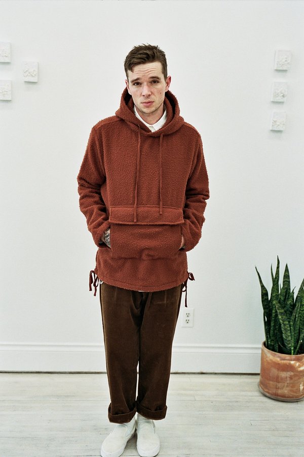 Evan Kinori Casentino Wool Anorak - Rust | Garmentory