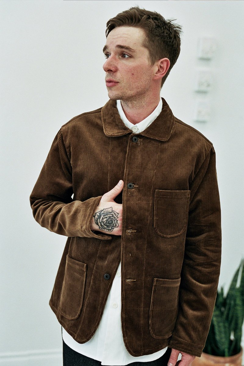 Evan Kinori Organic Cotton Corduroy Three Pocket Jacket - Golden 