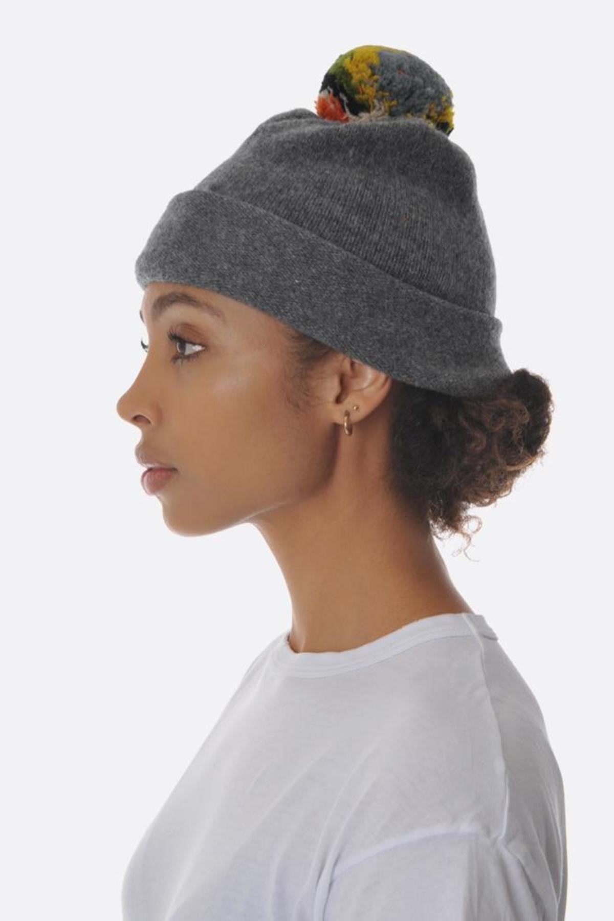 JO GORDON wool hat Jo Gordon-Brushed Plain Hat w/pompom // Oatmeal – Blok Hill  main image 2