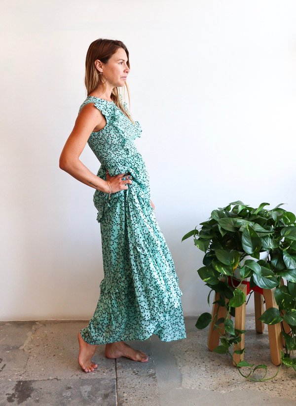 how do banjanan dresses fit Mercy Dress Artichoke Flower Melon - Versatile Wrap Dress