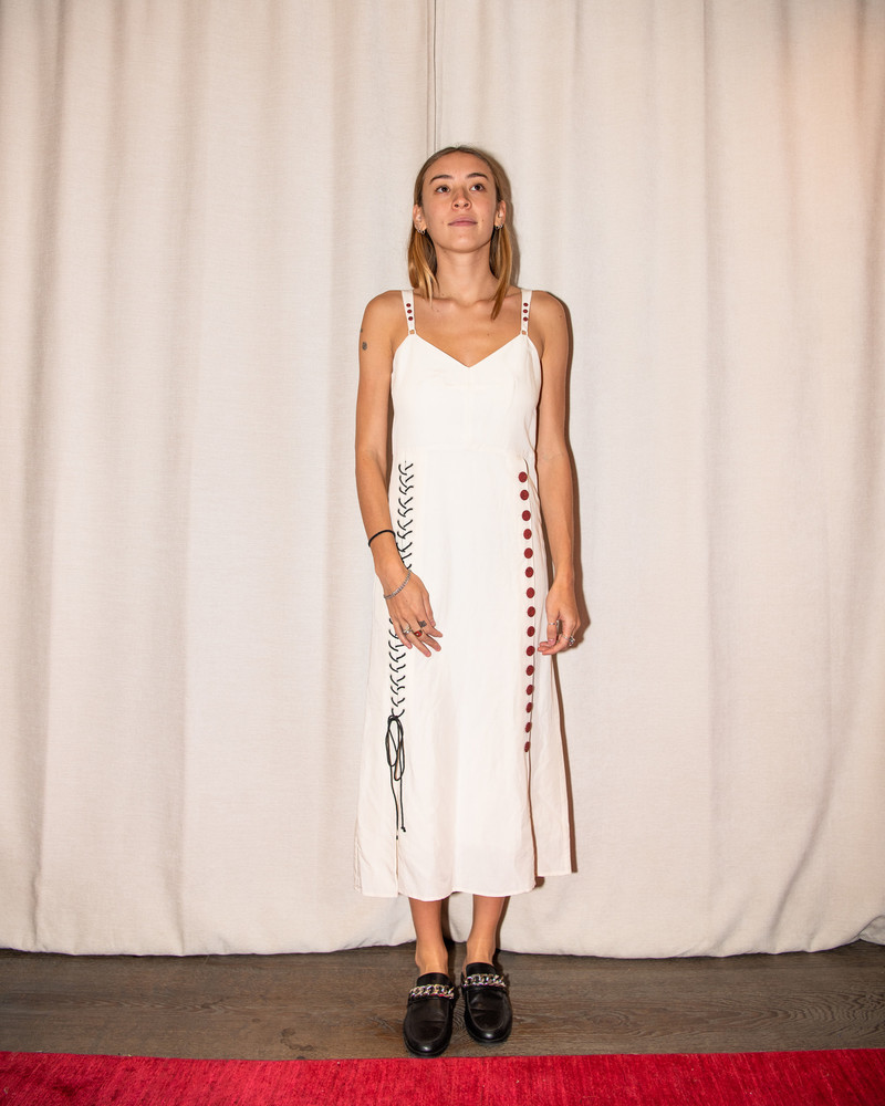 chinese dress ladies Delane Dress in Soft White