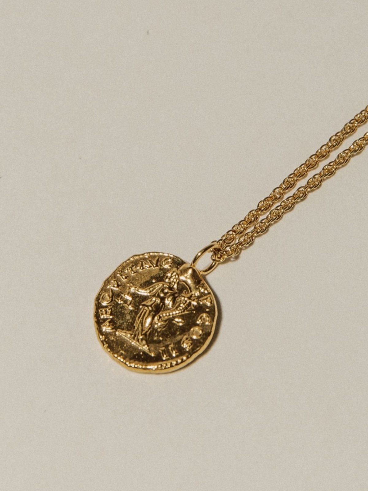 Pamela Card Veritas Aequitus Necklace - 24k Gold Vermeil - Image 2 of 7