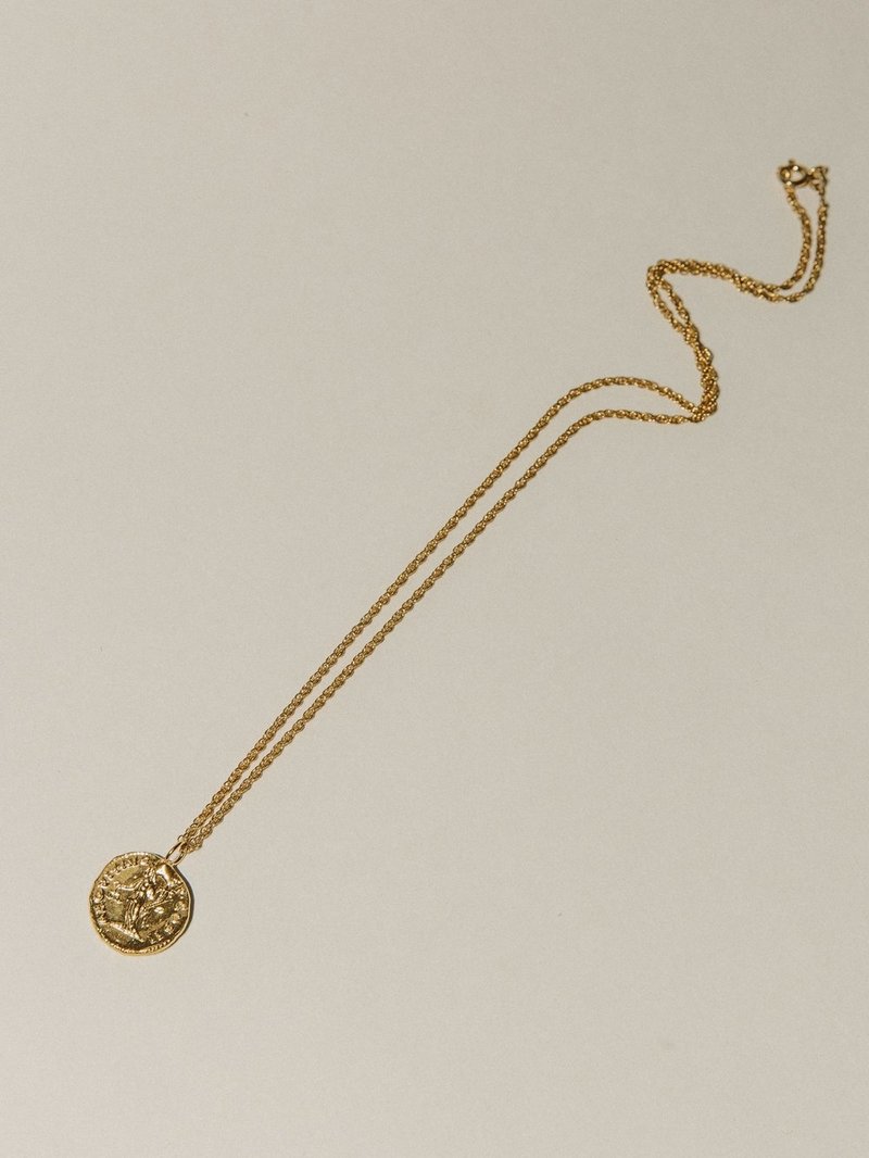 Pamela Card Veritas Aequitus Necklace - 24k Gold Vermeil
