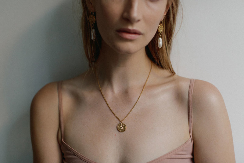 Pamela Card Veritas Aequitus Necklace - 24k Gold Vermeil