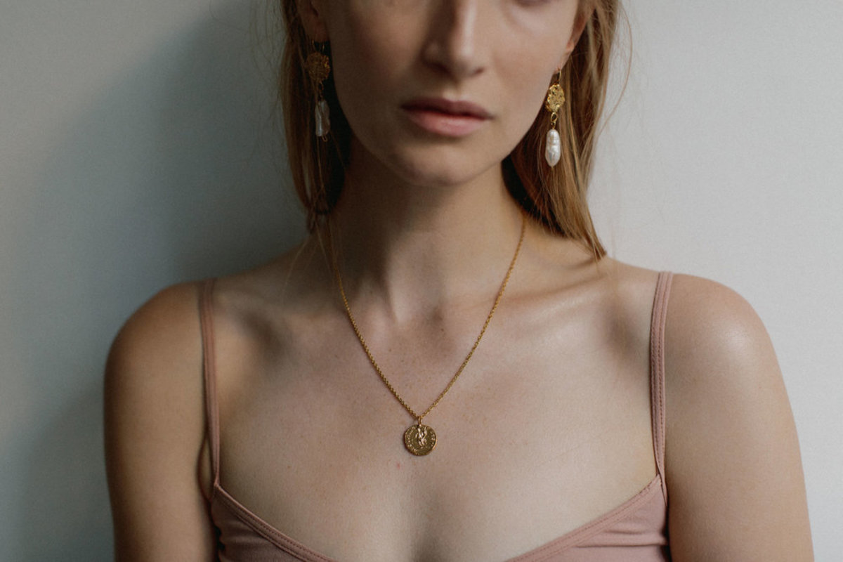 Pamela Card Veritas Aequitus Necklace - 24k Gold Vermeil - Image 5 of 7