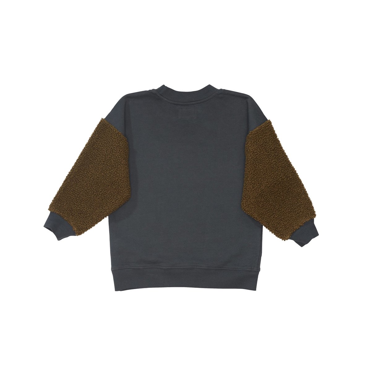 Kids Bacabuche Sherpa Sleeve Fleece Pullover - Black/Olive - Image 2 of 6