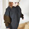 Kids Bacabuche Sherpa Sleeve Fleece Pullover - Black/Olive - Thumbnail 3