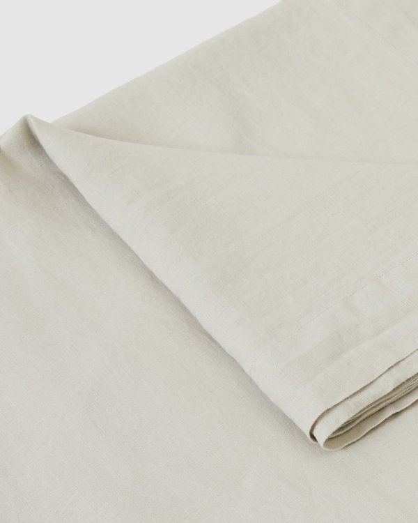 Sunday Morning Babette Linen Tablecloth - Dove Sunday Morning Babette Linen Tablecloth - Dove