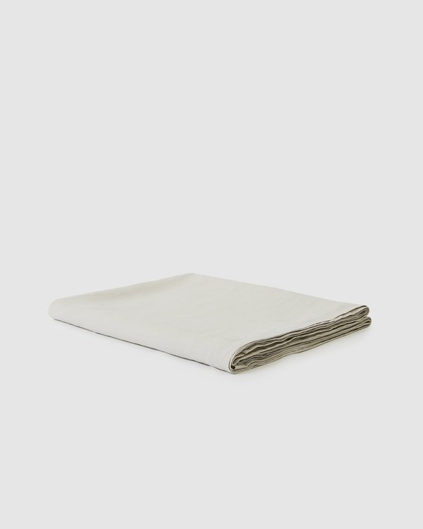 Sunday Morning Babette Linen Tablecloth - Dove Sunday Morning Babette Linen Tablecloth - Dove