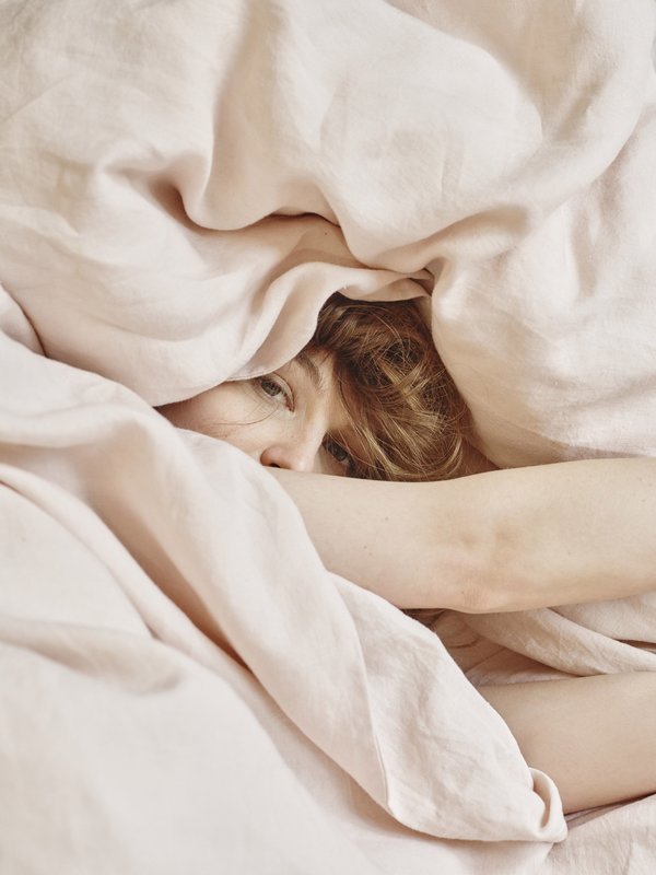 Shop Sunday Morning Marcel Linen Duvet Cover - Blush Shop Sunday Morning Marcel Linen Duvet Cover - Blush