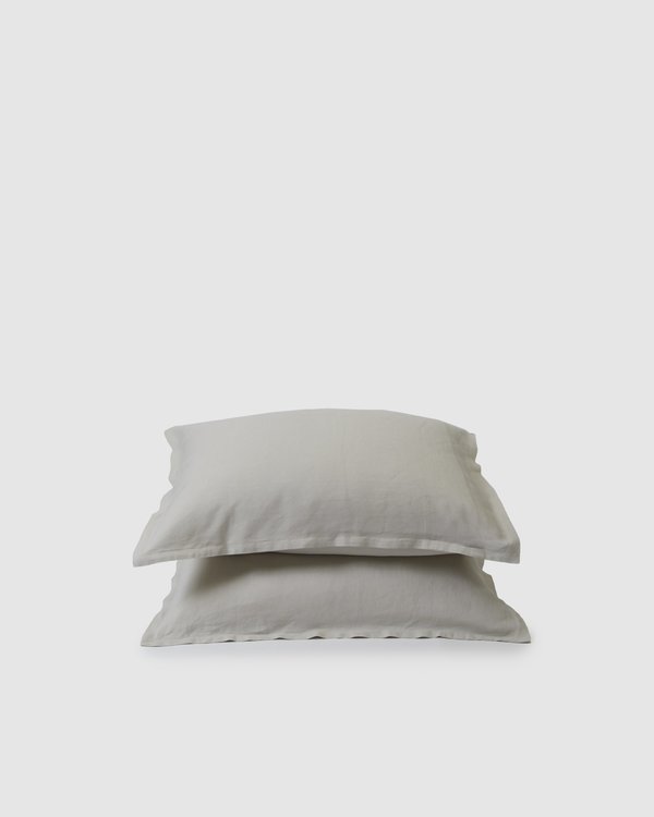Shop Sunday Morning Marcel Linen Duvet Set - Dove Shop Sunday Morning Marcel Linen Duvet Set - Dove