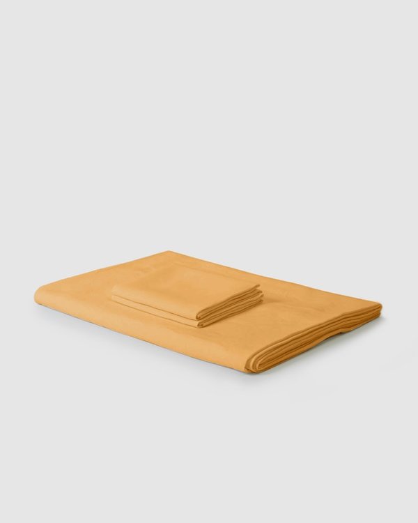 Shop Sunday Morning Marcel Linen Duvet Set - Mustard Shop Sunday Morning Marcel Linen Duvet Set - Mustard